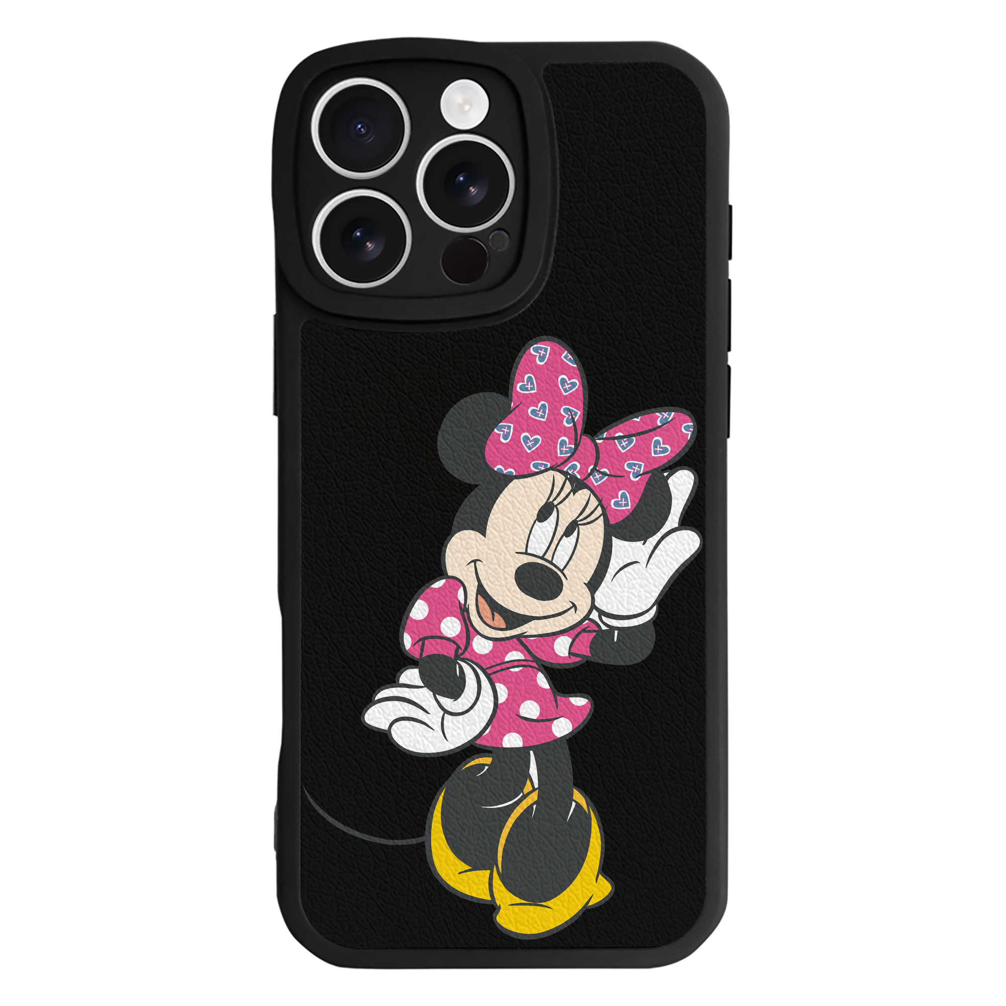 （画像用） ミッキーマウス Mickey Mouse 【iPhone 16シリーズ対応】シリコンスマホケース（レザー調） 材質：シリコン